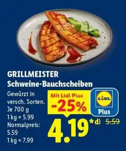 Lidl GRILLMEISTER Schweine-Bauchscheiben Angebot