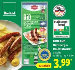 Lidl BIOLAND Nürnberger Rostbratwurst Angebot