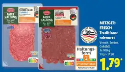 Lidl METZGERFRISCH Traditionsrohwurst Angebot