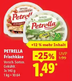 Lidl PETRELLA Frischkäse Angebot