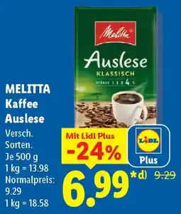 Lidl MELITTA Kaffee Auslese Angebot