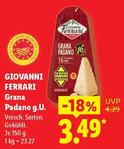 Lidl GIOVANNI FERRARI Grana Padano g.U. Angebot