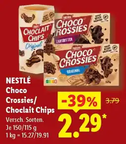 Lidl NESTLÉ Choco Crossies/ Choclait Chips Angebot