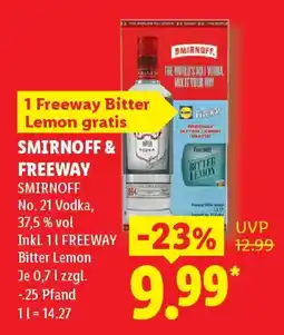 Lidl Smirnoff & freeway Angebot