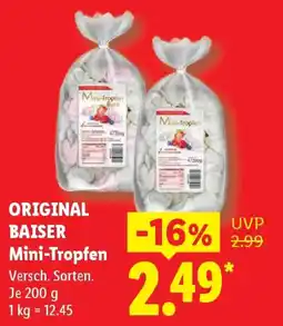 Lidl ORIGINAL BAISER Mini-Tropfen Angebot