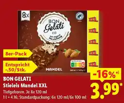 Lidl BON GELATI Stieleis Mandel XXL Angebot