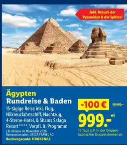 Lidl Spica travel ag ägypten rundreise & baden Angebot