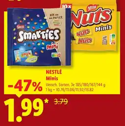 Lidl Nestlé smarties minis Angebot