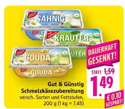 E-Center Gut & günstig schmelzkäsezubereitung sahnig Angebot