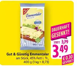 E-Center Gut & günstig emmentaler Angebot