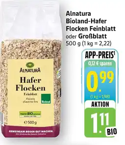 Edeka Alnatura bioland-haferflocken feinblatt Angebot