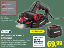 Lidl PARKSIDE PERFORMANCE Elektrohobel Angebot