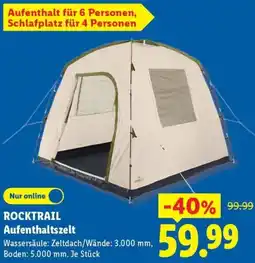 Lidl ROCKTRAIL Aufenthaltszelt Angebot