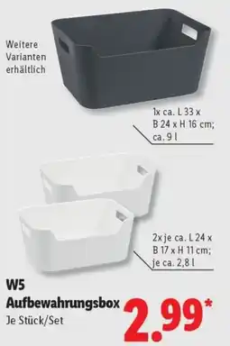 Lidl W5 Aufbewahrungsbox Angebot