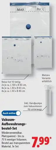 Lidl Vakuum Aufbewahrungsbeutel-Set Angebot