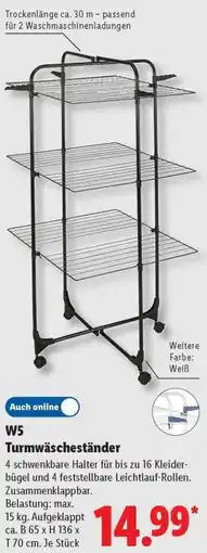 Lidl W5 Turmwäscheständer Angebot