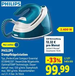 Lidl PHILIPS Dampfbügelstation Angebot