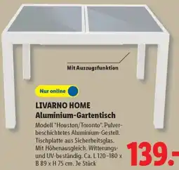 Lidl LIVARNO HOME Aluminium-Gartentisch Angebot