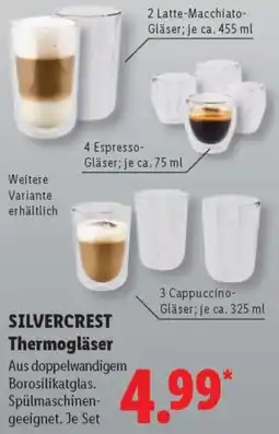 Lidl SILVERCREST Thermogläser Angebot