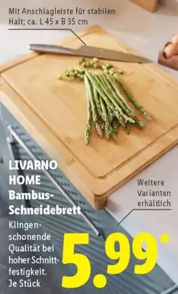 Lidl LIVARNO HOME Bambus Schneidebrett Angebot