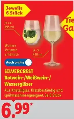 Lidl SILVERCREST Rotwein-/Weißwein-/ Wassergläser Angebot