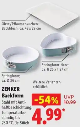 Lidl ZENKER Backform Angebot