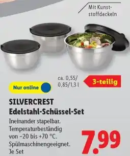 Lidl SILVERCREST Edelstahl-Schüssel-Set Angebot