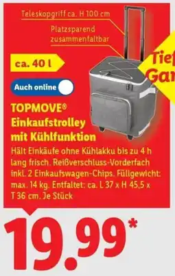 Lidl TOPMOVE Einkaufstrolley mit Kühlfunktion Angebot