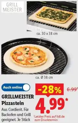Lidl GRILLMEISTER Pizzastein Angebot