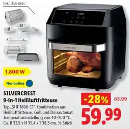 Lidl SILVERCREST 9-in-1 Heißluftfritteuse Angebot
