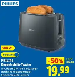 Lidl PHILIPS Doppelschlitz-Toaster Angebot