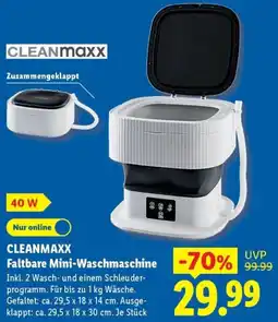 Lidl CLEANMAXX Faltbare Mini-Waschmaschine Angebot