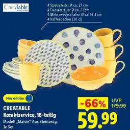 Lidl CREATABLE Kombiservice, 16-teilig Angebot