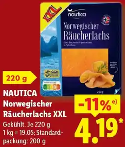 Lidl NAUTICA Norwegischer Räucherlachs XXL Angebot