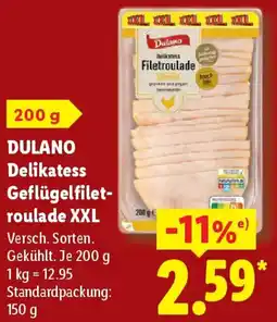 Lidl DULANO Delikatess Geflügelfiletroulade XXL Angebot