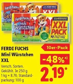 Lidl FERDI FUCHS Mini Würstchen XXL Angebot