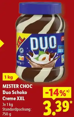 Lidl MISTER CHOC Duo Schoko Creme XXL Angebot