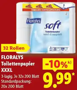Lidl FLORALYS Toilettenpapier XXXL Angebot