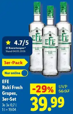 Lidl EFE Raki Fresh Grapes, 3er-Set Angebot