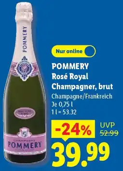 Lidl POMMERY Rosé Royal Champagner, brut Angebot