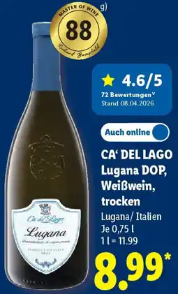 Lidl CA' DEL LAGO Lugana DOP, Weißwein, trocken Angebot
