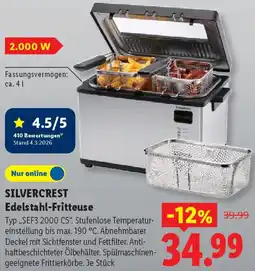 Lidl SILVERCREST Edelstahl-Fritteuse Angebot