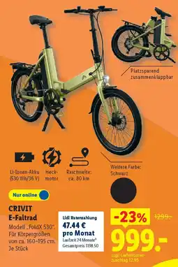 Lidl CRIVIT E-Faltrad Angebot