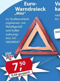 Sonderpreis Baumarkt Euro- Warndreieck „Mini" Angebot