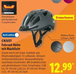 Lidl CRIVIT Fahrrad-Helm mit Rücklicht Angebot