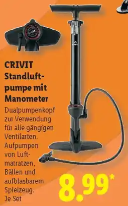 Lidl CRIVIT Standluftpumpe mit Manometer Angebot