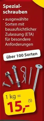 Sonderpreis Baumarkt Spezial- schrauben Angebot