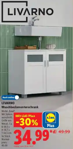 Lidl LIVARNO Waschbecken unterschrank Angebot