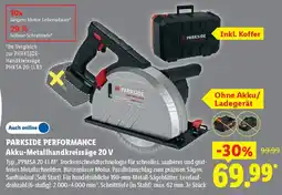 Lidl PARKSIDE PERFORMANCE Akku-Metallhandkreissäge 20 V Angebot