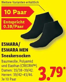 Lidl ESMARA/ ESMARA MEN Sneakersocken Angebot